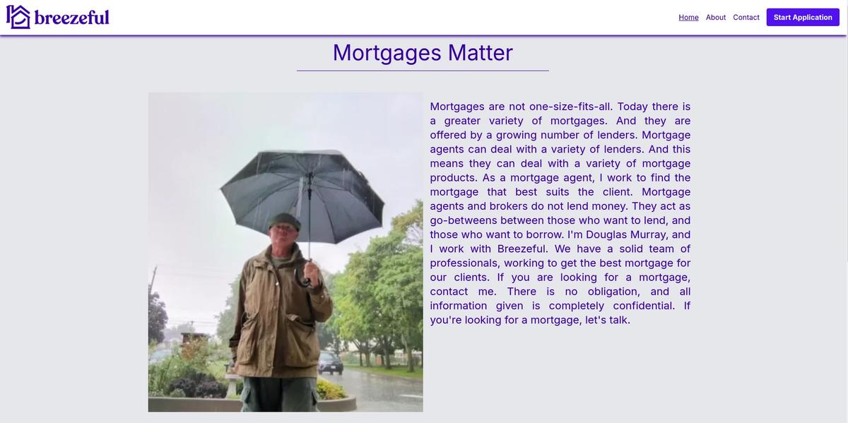 Web Development Hamilton Portfolio Item Image | Mortgages Matter